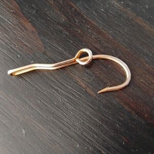 Gold Fish Hook Hat/Cap Pin